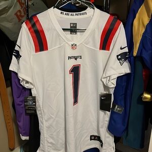 NFL Nike New England patriots team women White blue red jersey size XXL